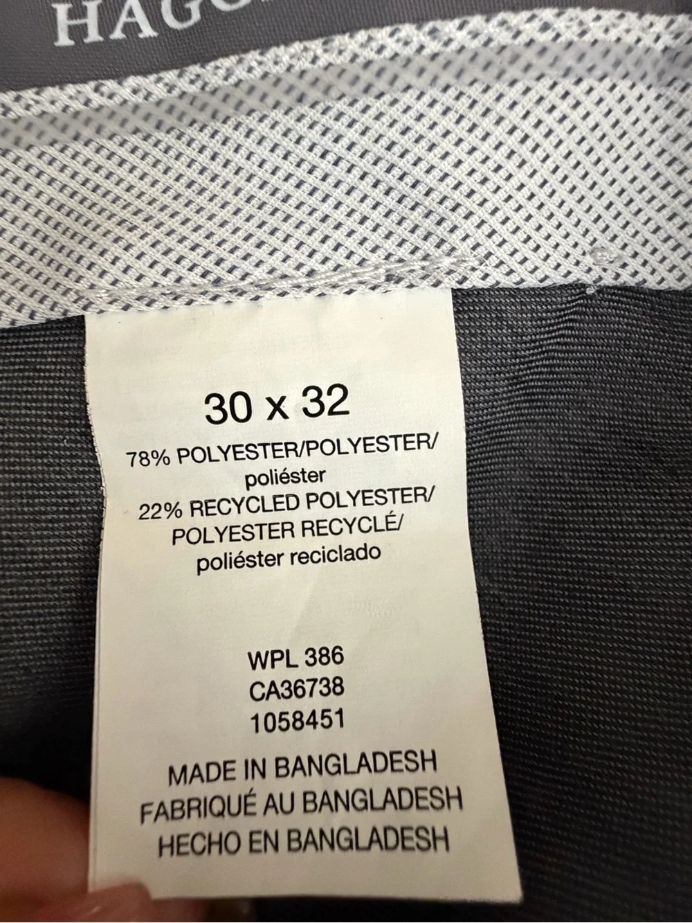 Men’s Haggar Black Slim Dress Pants 30x32 Premium Flex NWT(A745)